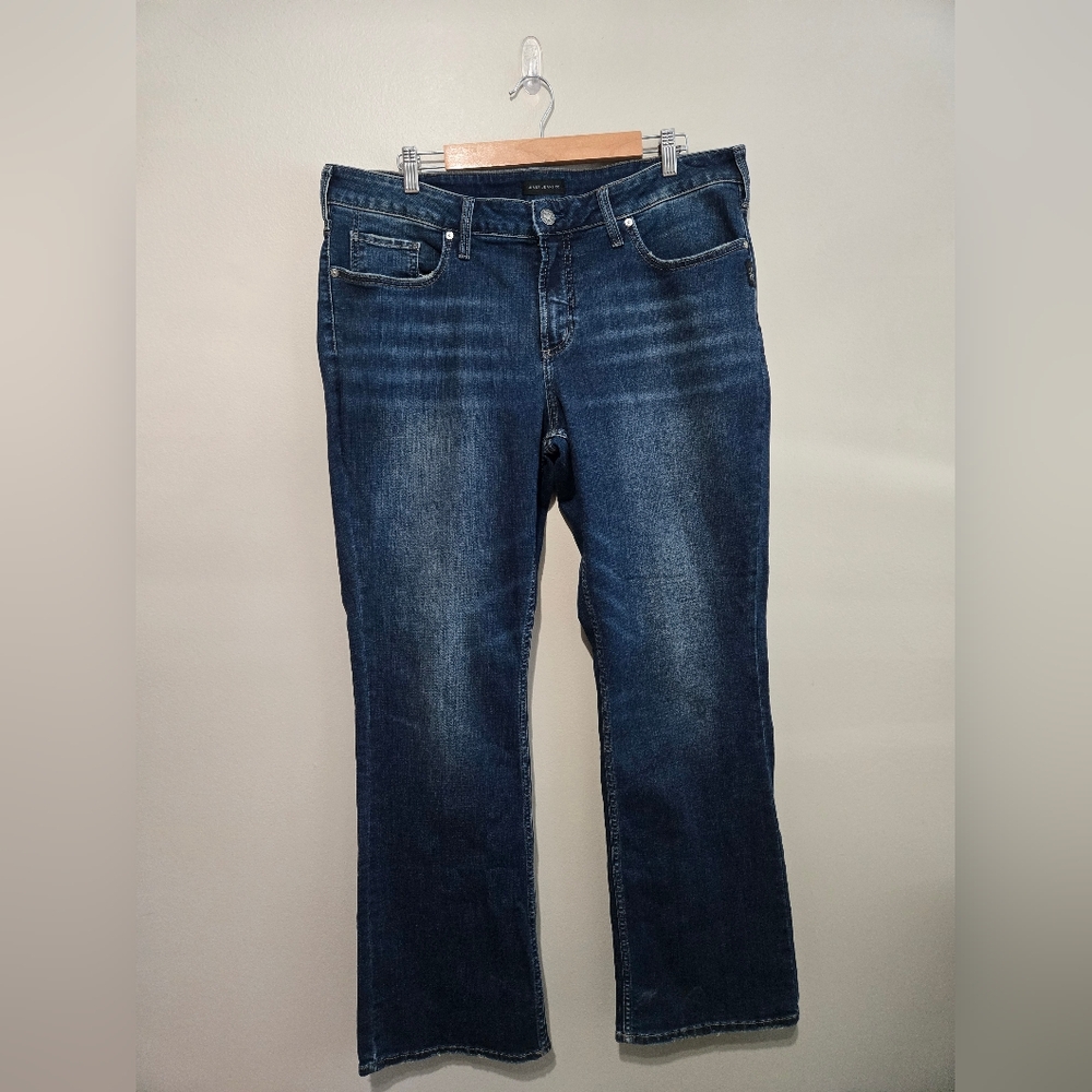 Womens Silver Jeans Suki Slim Boot Size 18
